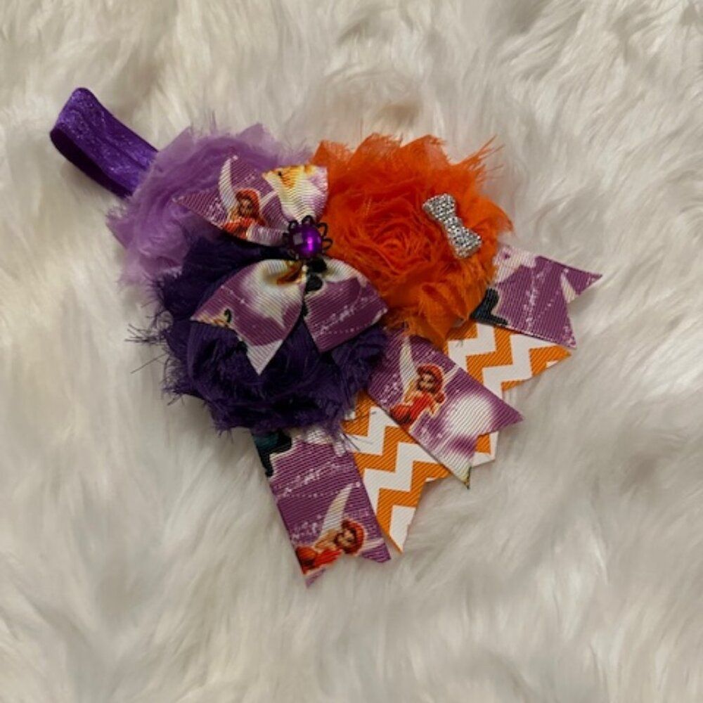 Orange & Purple Fairy OTT 5 1/2" Deluxe  on FOE Headband  7574 Handmade Boutique